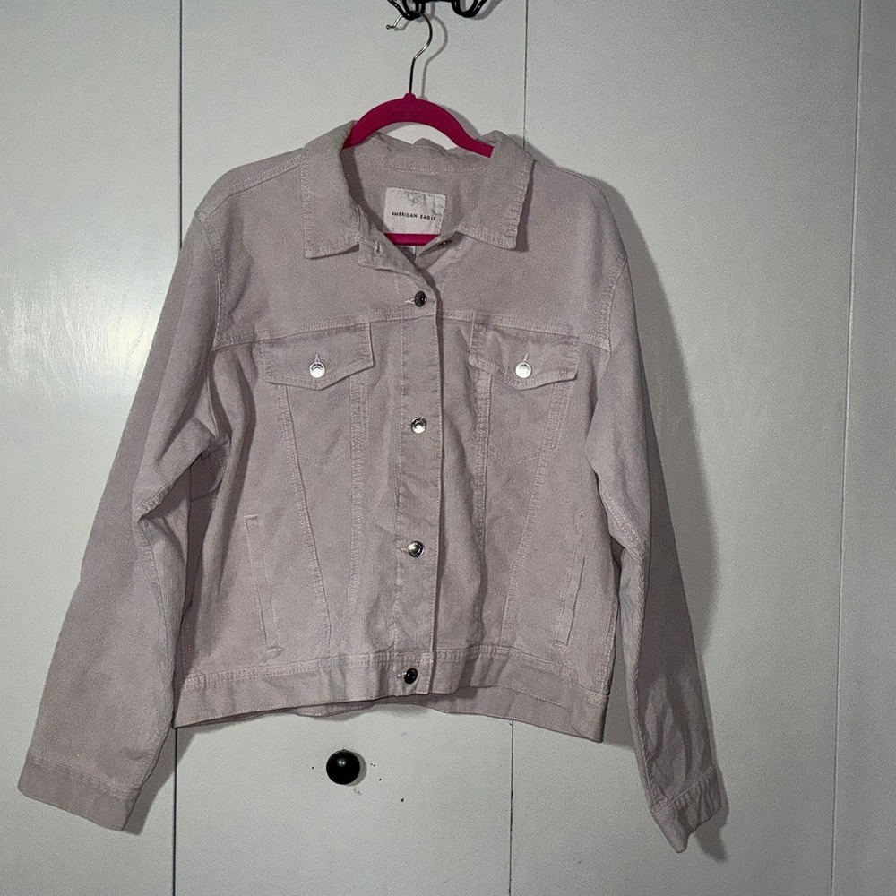 American Eagle Outfitters Dusty Rose/Mauve Corduroy Trucker Jacket XXL 24x21